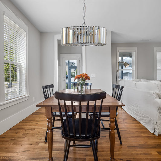 17" Chrome Crystal Pendant Chandelier