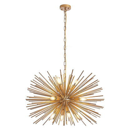 29" Mid-Century Modern 12-Light Starburst Chandelier