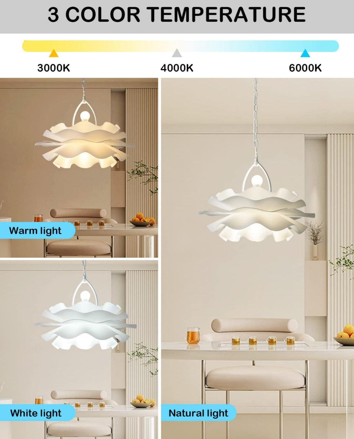 Chandeliers for Dining Room Lighting Fixtures Hanging,2-Light Romantic Modern Chandelier, Acrylic Flower Shape Chandeliers for Bedroom,Hallway, Living Room, Foyer, Office, Bar,Island Lights