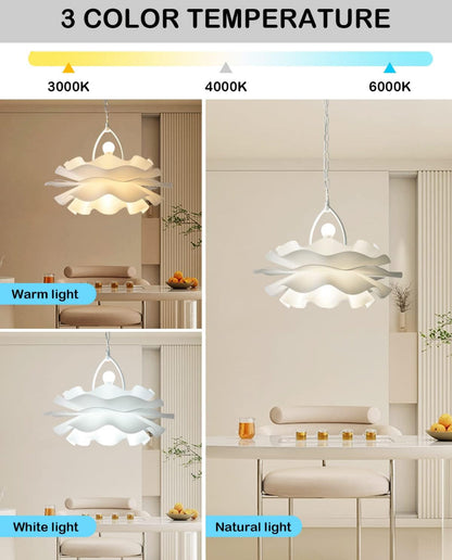 Chandeliers for Dining Room Lighting Fixtures Hanging,2-Light Romantic Modern Chandelier, Acrylic Flower Shape Chandeliers for Bedroom,Hallway, Living Room, Foyer, Office, Bar,Island Lights
