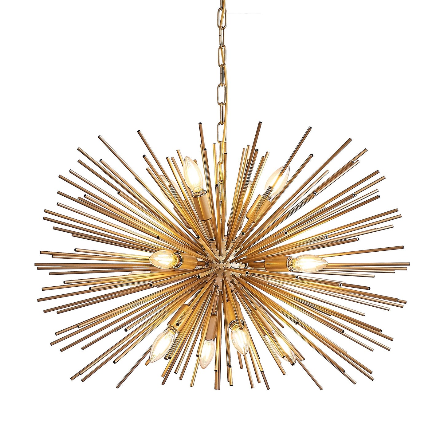 29" Mid-Century Modern 12-Light Starburst Chandelier
