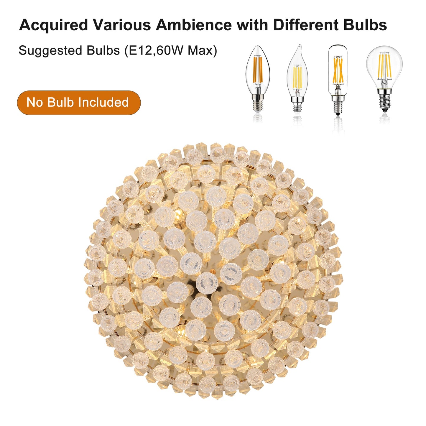 Gold Luxury Modern Style Crystal Chandelier