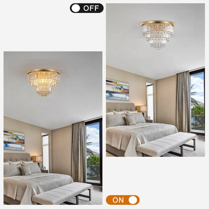 Gold Luxury Modern Style Crystal Chandelier