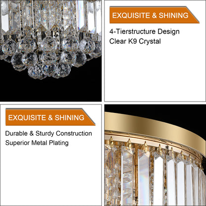 Gold Luxury Modern Style Crystal Chandelier