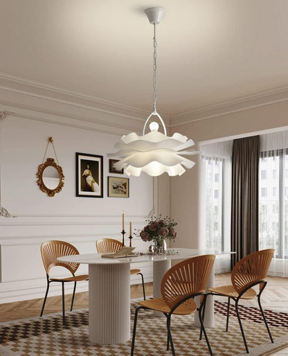 Chandeliers for Dining Room Lighting Fixtures Hanging,2-Light Romantic Modern Chandelier, Acrylic Flower Shape Chandeliers for Bedroom,Hallway, Living Room, Foyer, Office, Bar,Island Lights