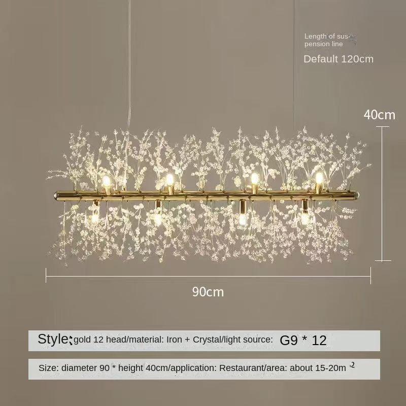 Nordic Creative Dandelion Chandelier Bedroom Bar Counter Luxury Living Room Lighting Fixture