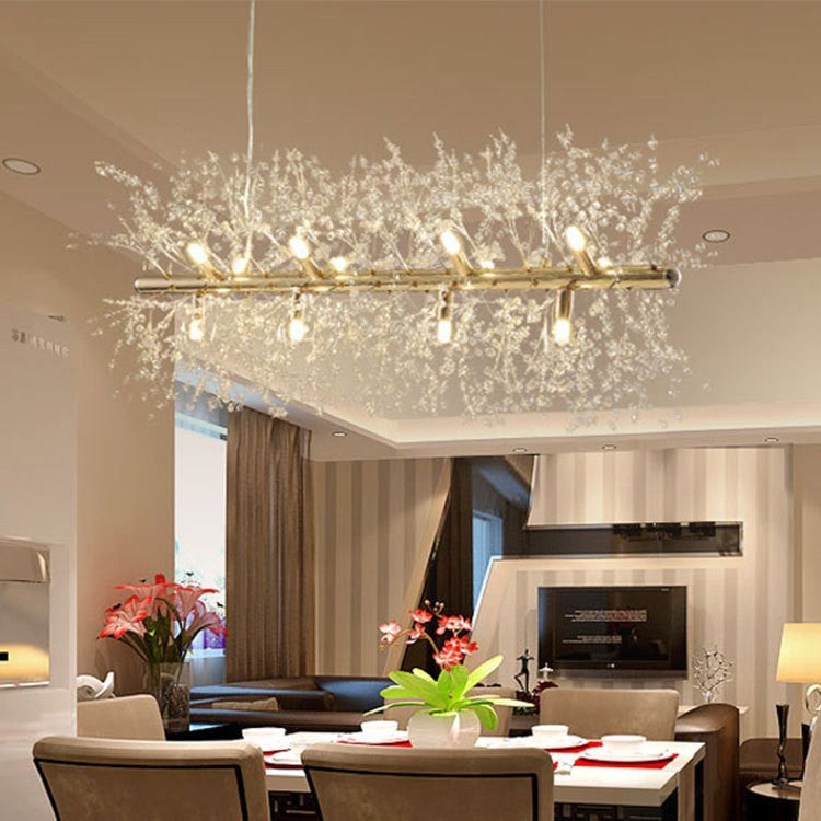 Nordic Creative Dandelion Chandelier Bedroom Bar Counter Luxury Living Room Lighting Fixture