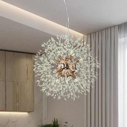 Nordic Creative Dandelion Chandelier Bedroom Bar Counter Luxury Living Room Lighting Fixture