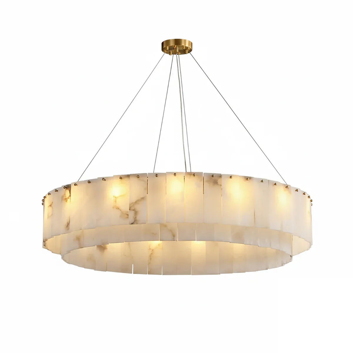 Layered Alabaster Ring Chandelier