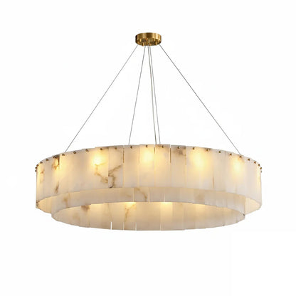 Layered Alabaster Ring Chandelier