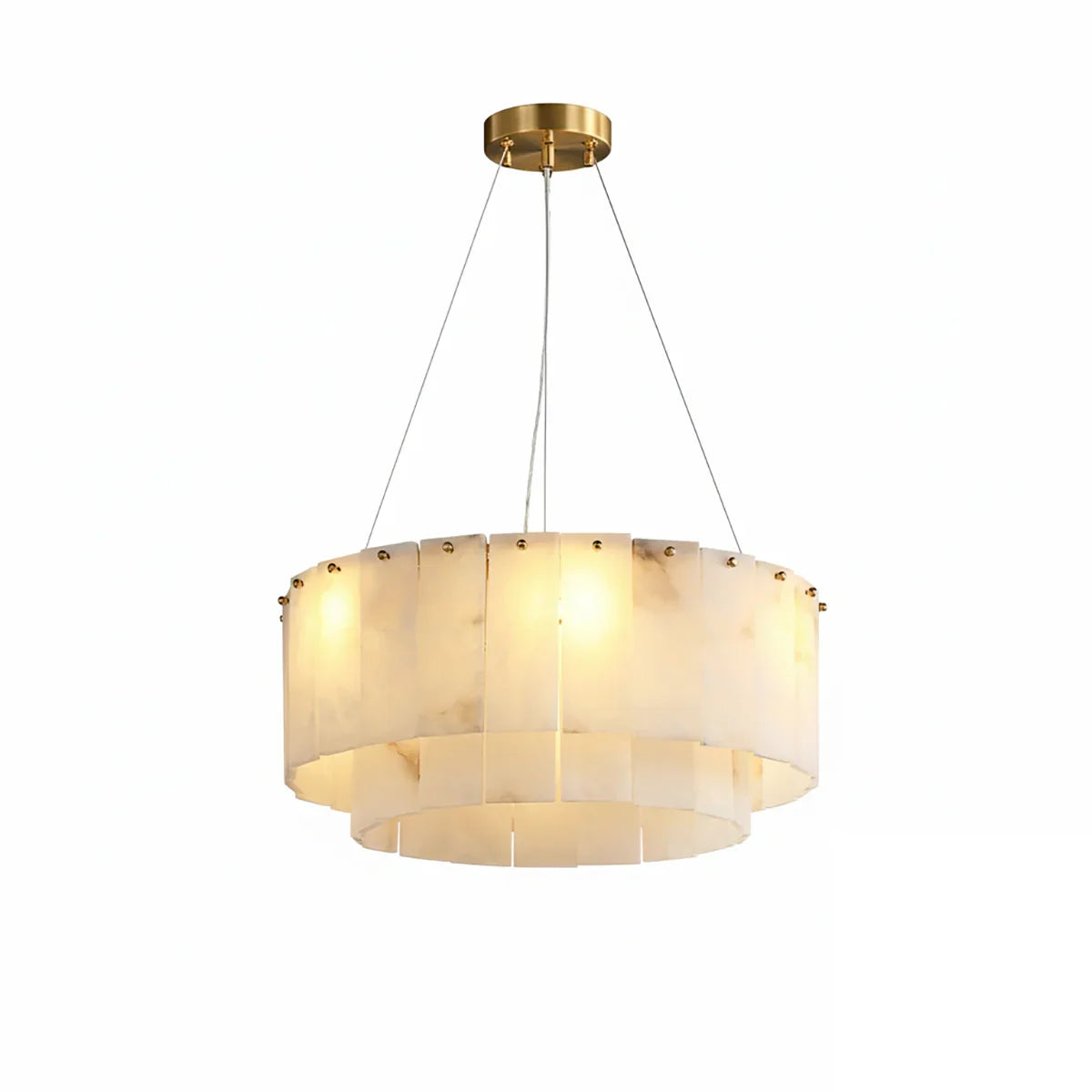 Layered Alabaster Ring Chandelier