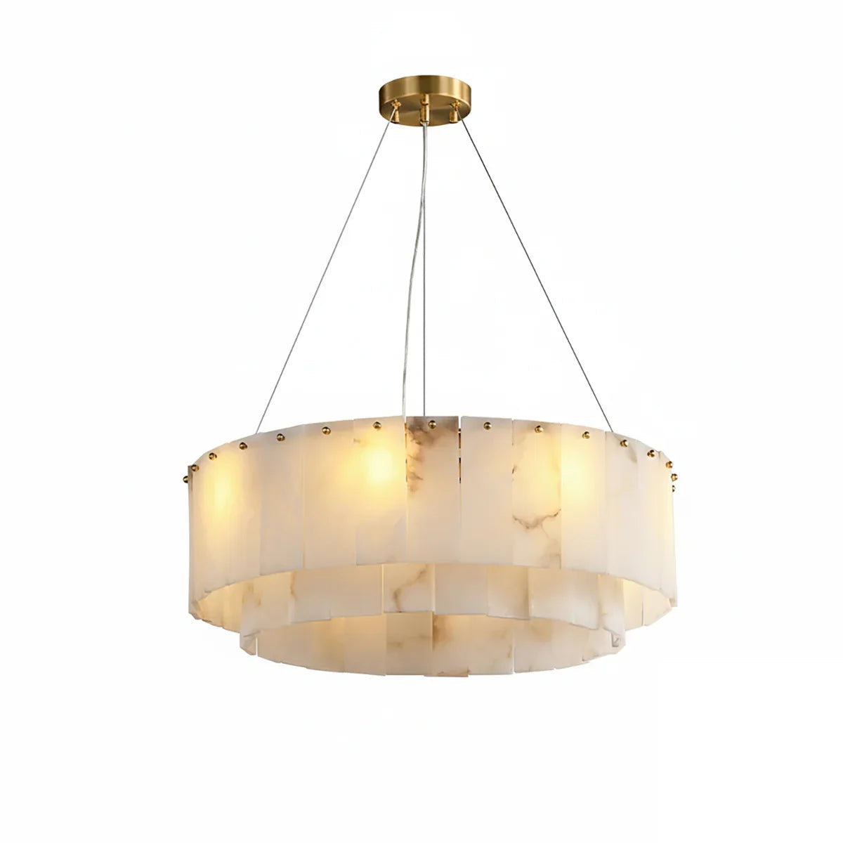 Layered Alabaster Ring Chandelier