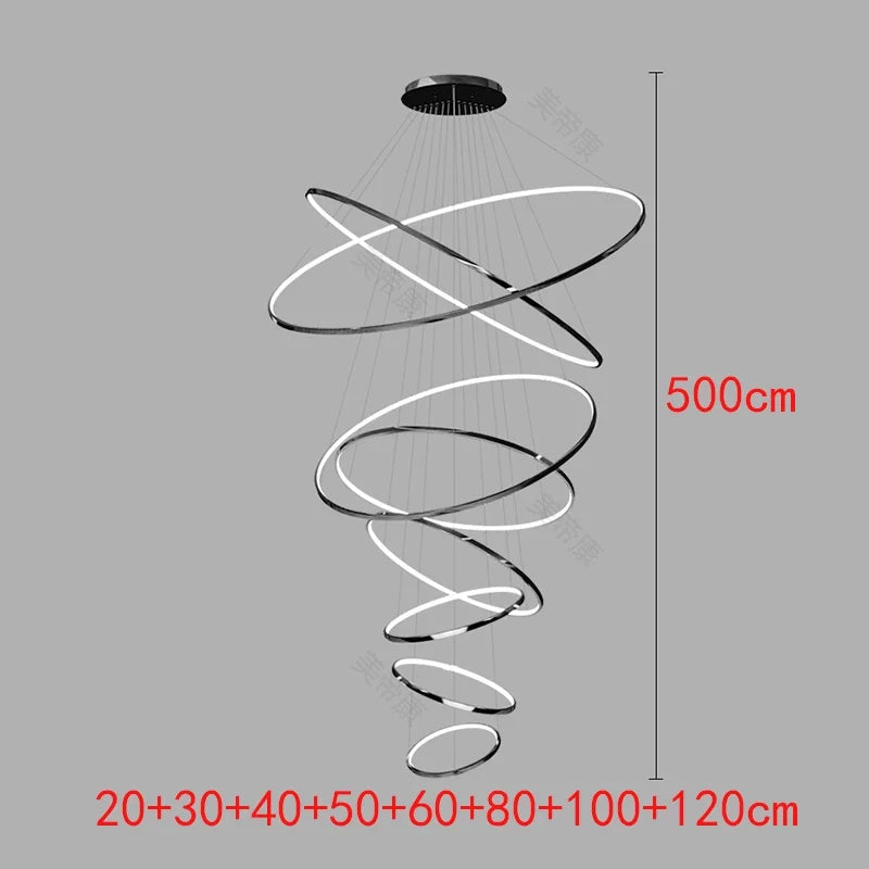 Nordic home decoration, stair chandelier, living room bedroom and dining room Pendant lights, ceiling light, indoor lighting