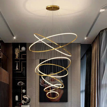 Nordic home decoration, stair chandelier, living room bedroom and dining room Pendant lights, ceiling light, indoor lighting