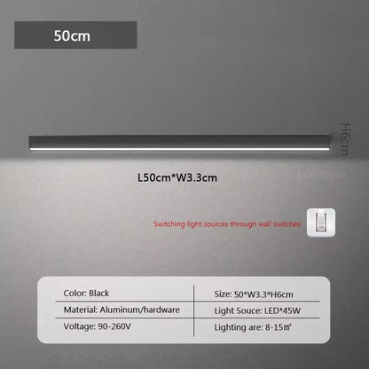 Long  LED Strip Ceiling Light Floodlight For Bedroom Dining Living Room Cloakroom Minimalist Led Ceiling Lamp Indoor Decoration
