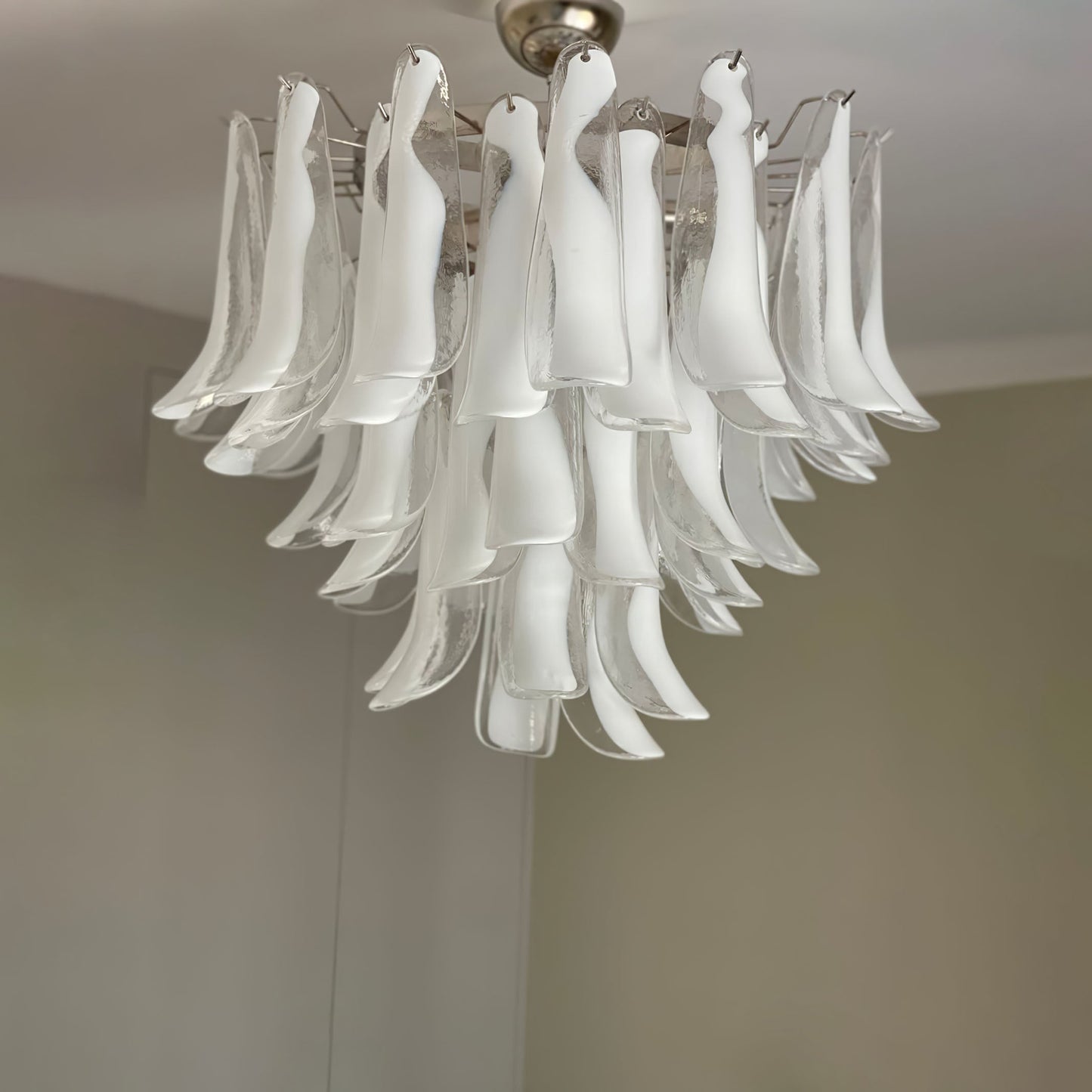 Vintage Murano Petal Glass Ceiling Light