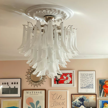Vintage Murano Petal Glass Ceiling Light