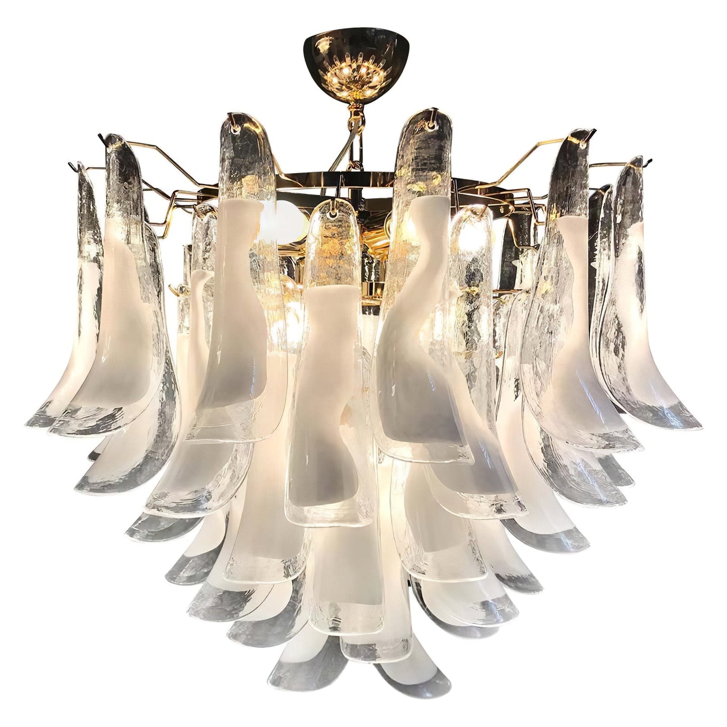 Vintage Murano Petal Glass Ceiling Light