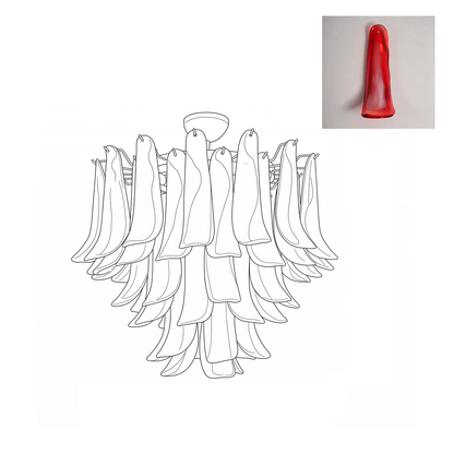 Vintage Murano Petal Glass Ceiling Light