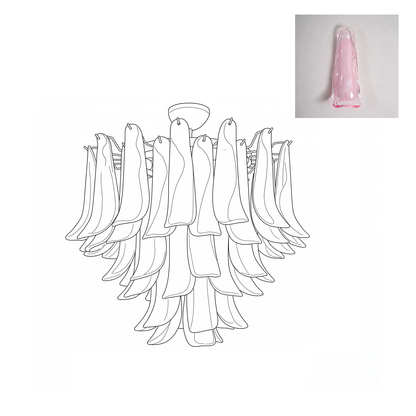 Vintage Murano Petal Glass Ceiling Light