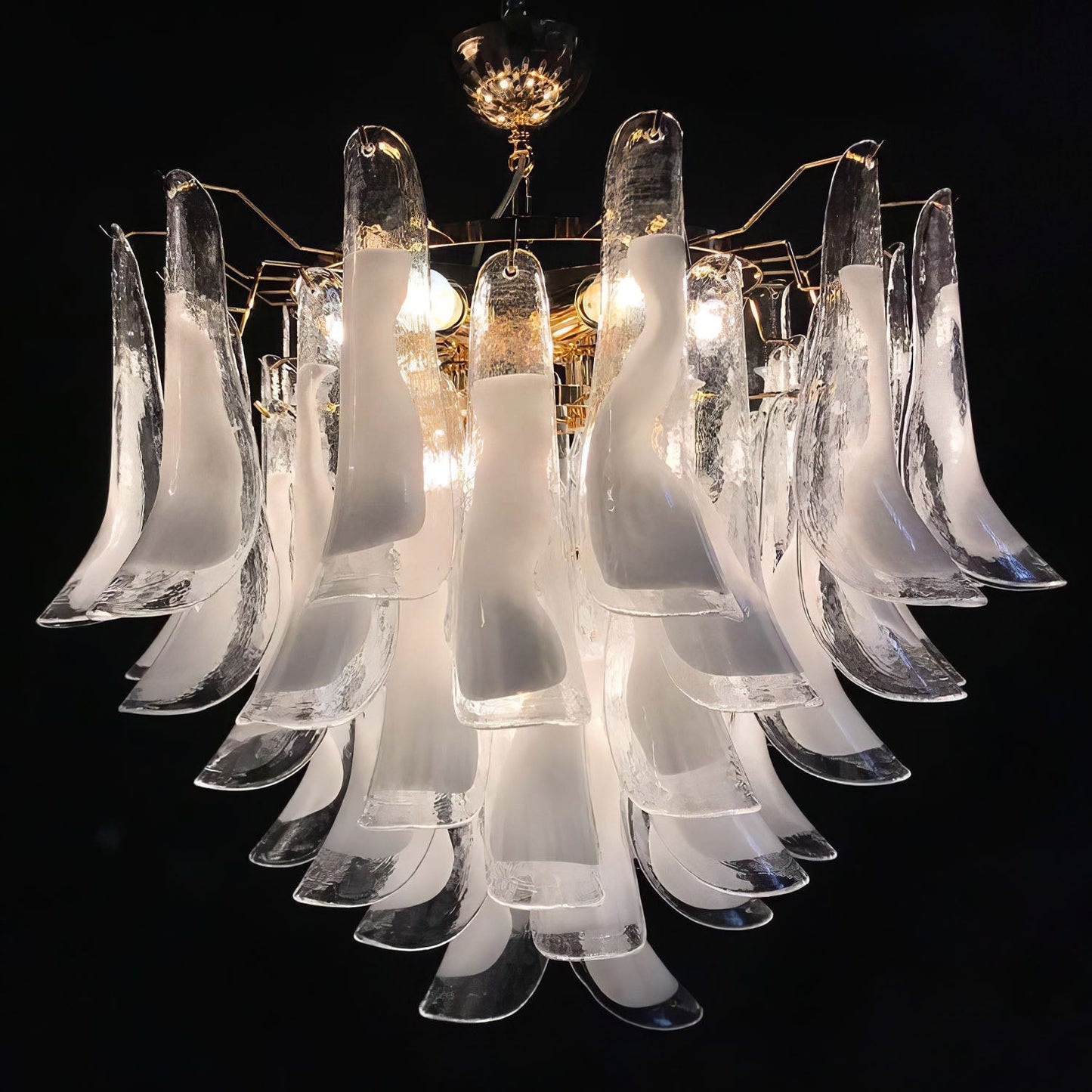 Vintage Murano Petal Glass Ceiling Light