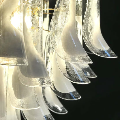 Vintage Murano Petal Glass Ceiling Light