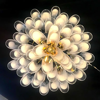 Vintage Murano Petal Glass Ceiling Light
