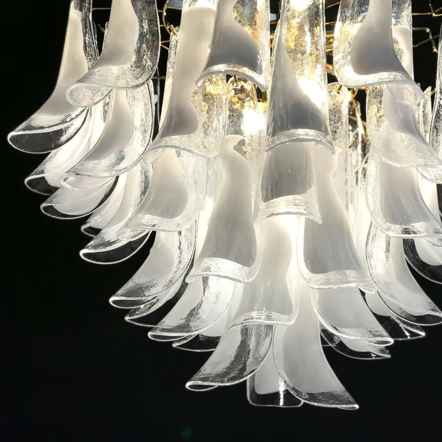Vintage Murano Petal Glass Ceiling Light