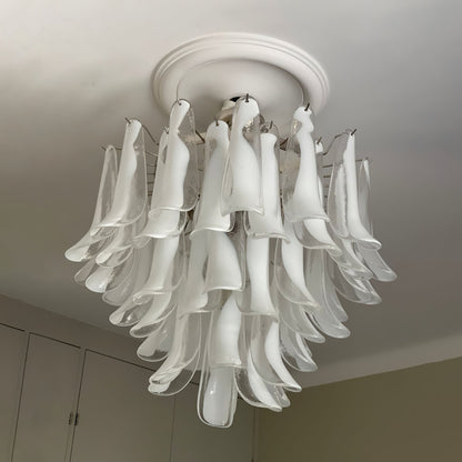 Vintage Murano Petal Glass Ceiling Light