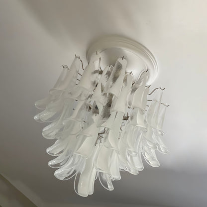 Vintage Murano Petal Glass Ceiling Light