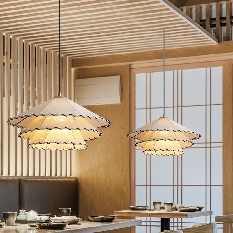 Japanese Chandelier with Warm Light