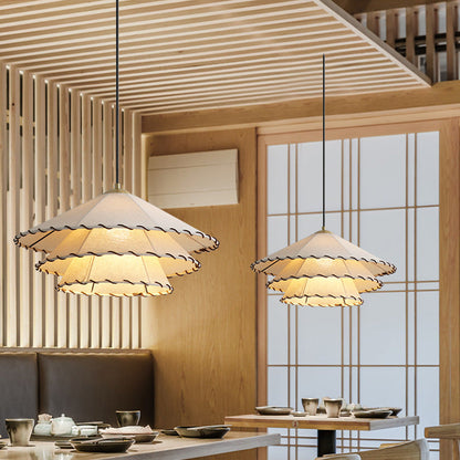 Japanese Chandelier with Warm Light