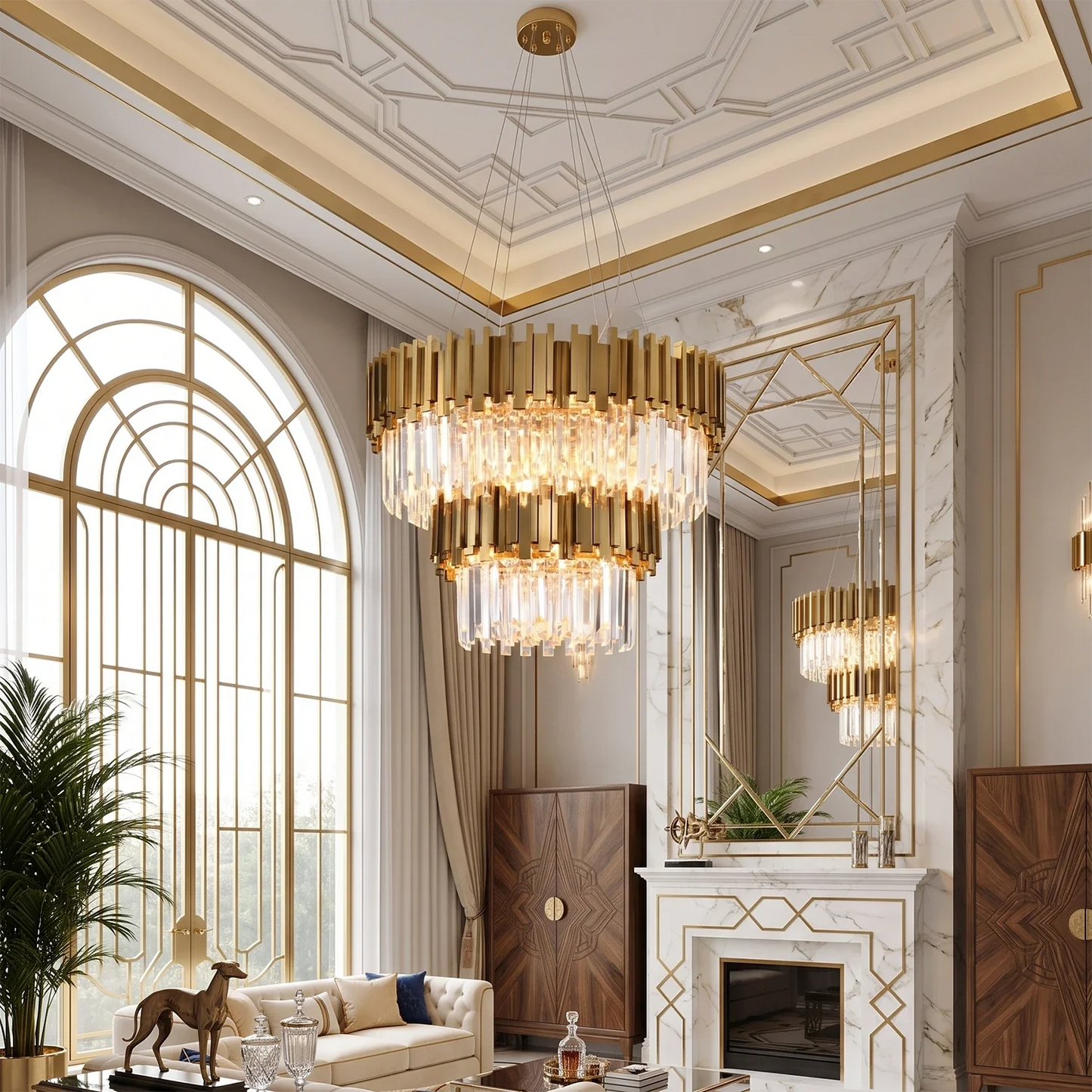 Bourbons Alphonsus Crystal Chandelier
